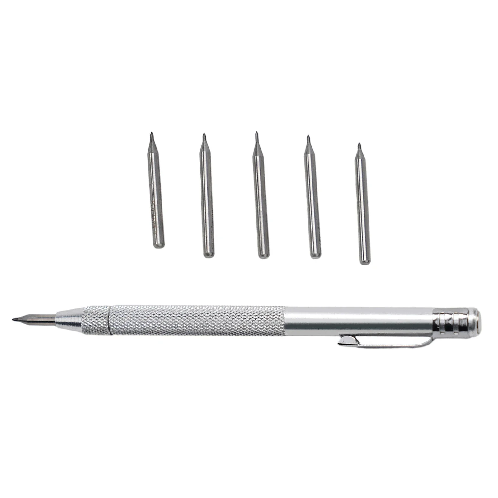 Tungsten Carbide Dica Scriber Pen, Alumínio Scriber, Gravura Pen, Ferramentas de marcação para o aço inoxidável Cerâmica e Vidro, 5PCs