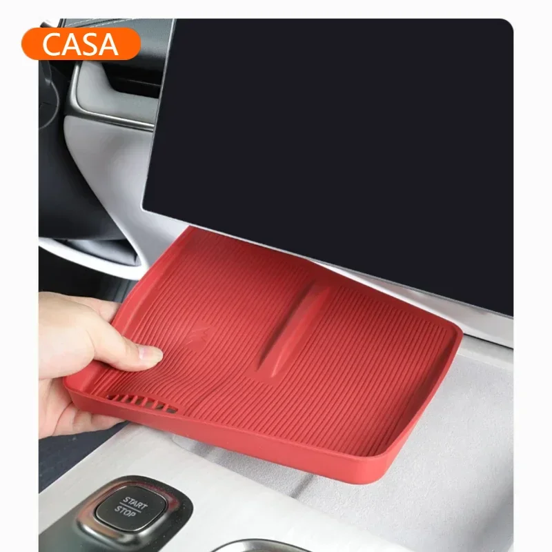 Car Wireless Charging Pad For Xiaomi SU7 Central Charging Board Silicone Anti-slip Protective Interior Refit Parts Accessories