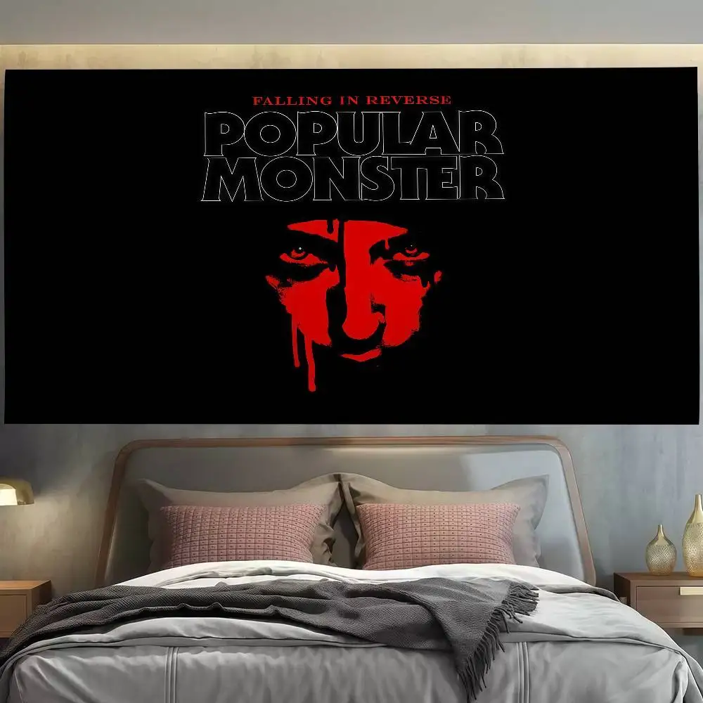 

F-Falling in R-Reverse Popular Monster Flag Decoration Outdoor Picnic Party Home Camping Party Art Hanging Banner