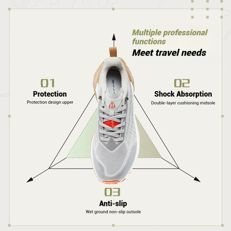 361 graden Yushan PRO Heren Loopschoenen Duurzaam Wandelen Demping Ademend Antislip Outdoor Jogging Mannelijke Sneakers 672522250