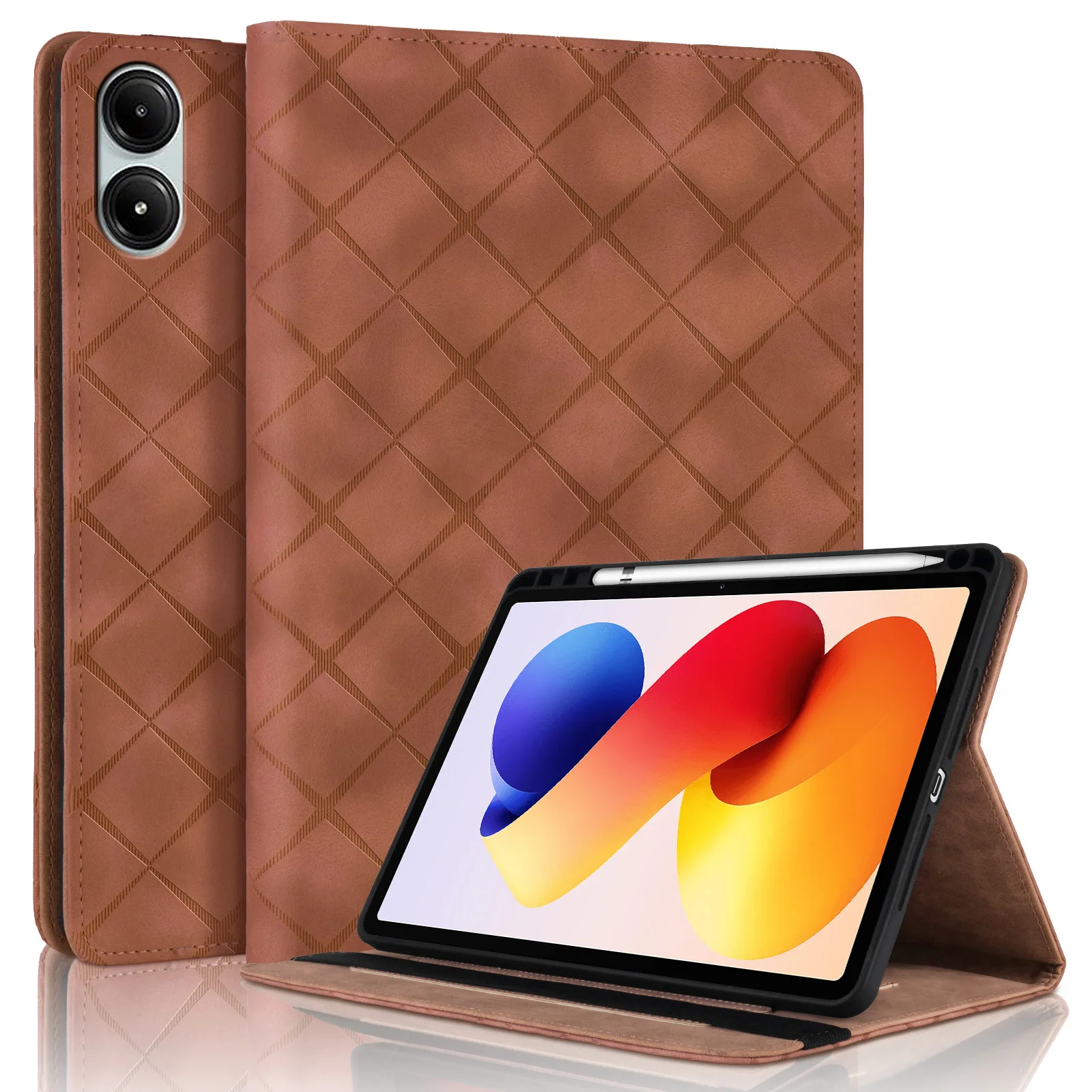 حافظة نسيج شبكة الأعمال لهاتف Redmi Pad 2 2025 11 بوصة Pro 12.1 2024 SE 11 بوصة SE8 7 مع حامل قلم محفظة حامل غطاء لوحي