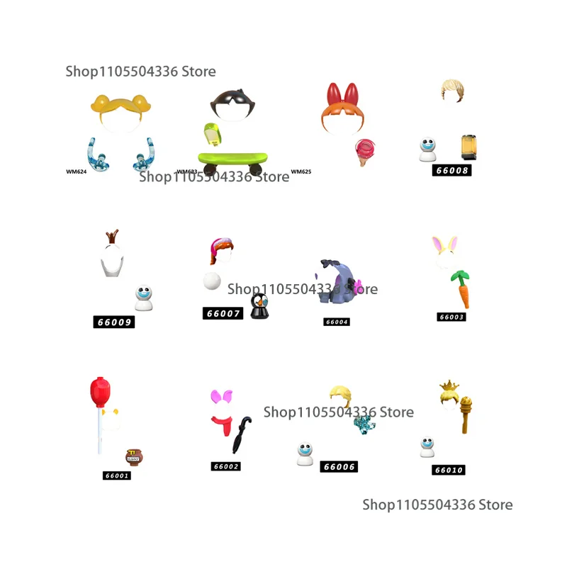 66001-66005 66006-66010 WM623 WM624 WM625 Anime Building Blocks Mini action toy dolls assemble Toys Model Dolls Birthday Gift