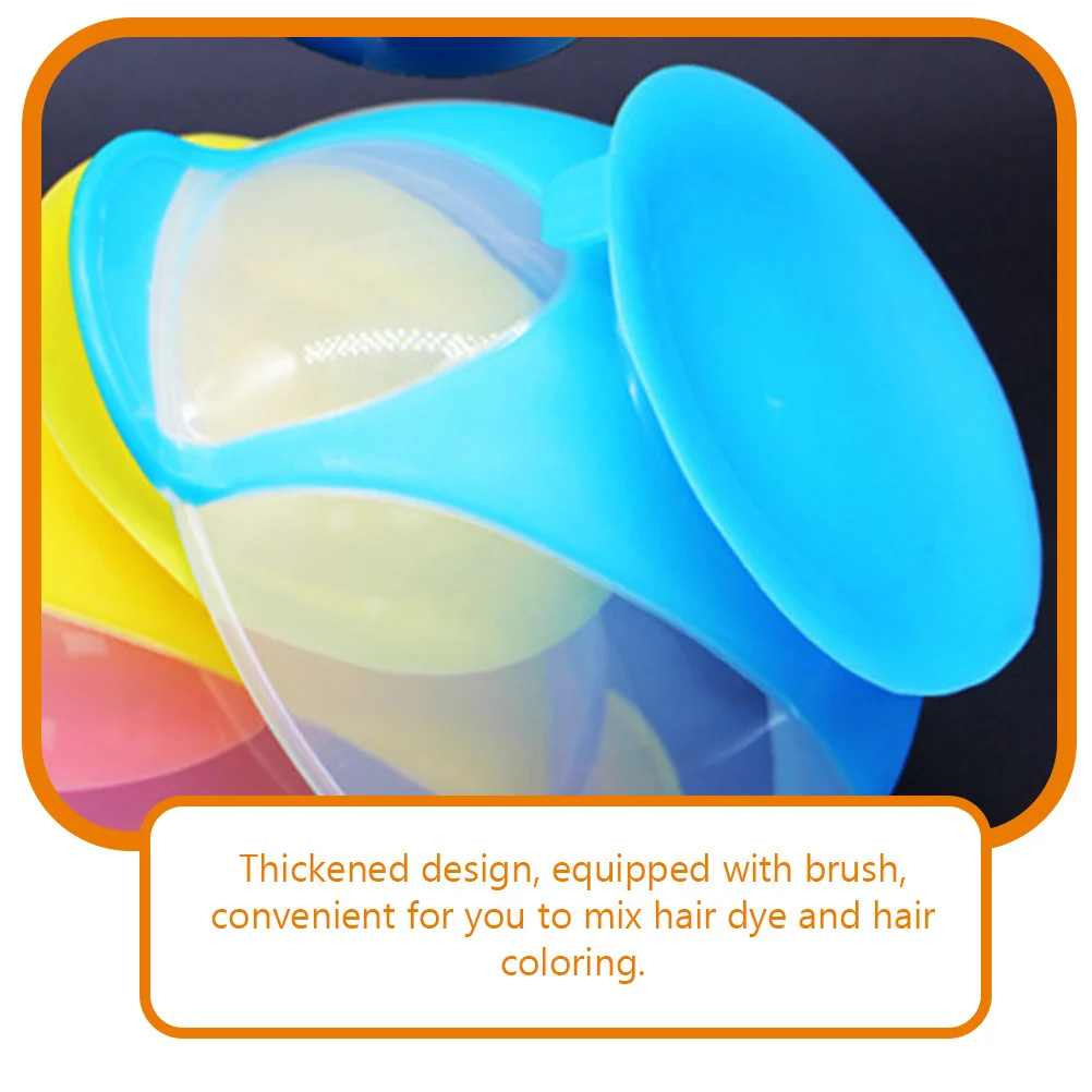 1Set Hair Dye Brush and Bowl Set Suction Cup Mixing Bowl Salon Supplies Easy Clean Reusable DIY Coloring Hair Coloring Brush