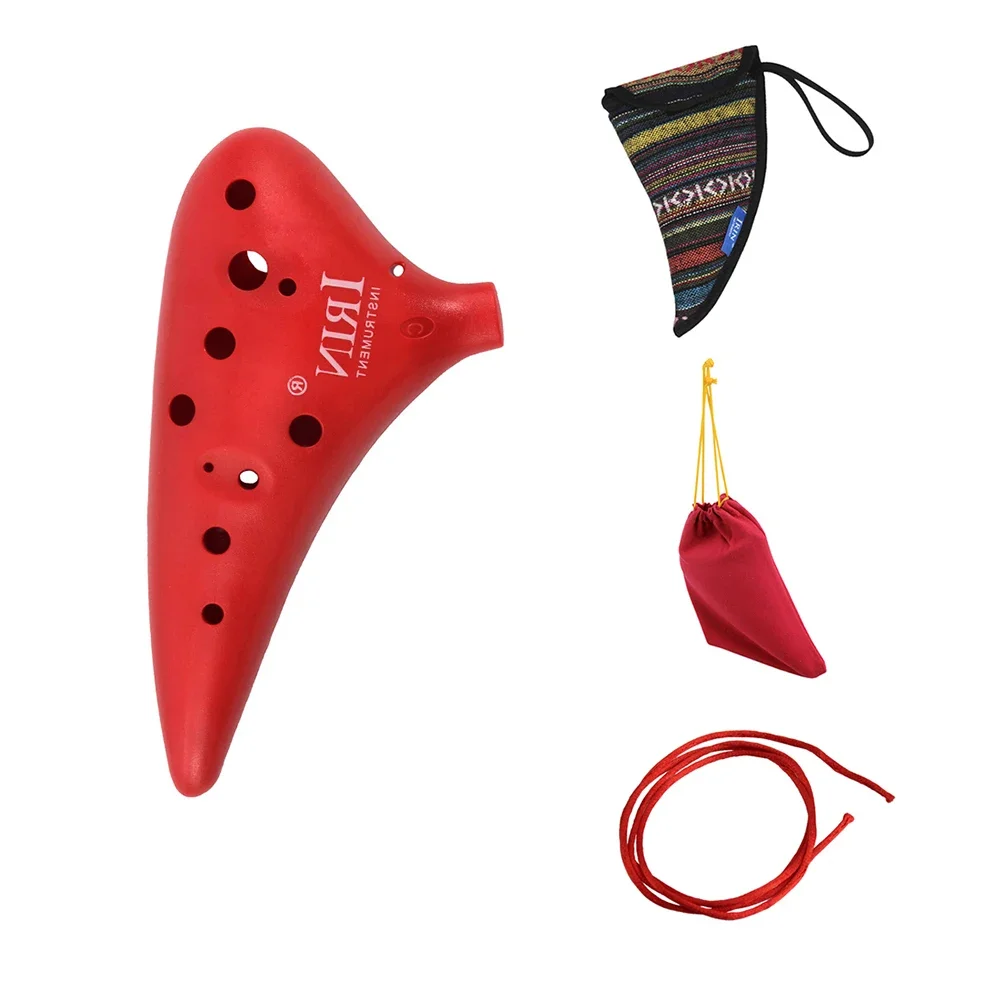 IRIN 12 Hole Ocarina 4 Colors ABS Plastic Ocarinas Musical Instrument With Carrying Bag Accessories For Music Lover & Beginner