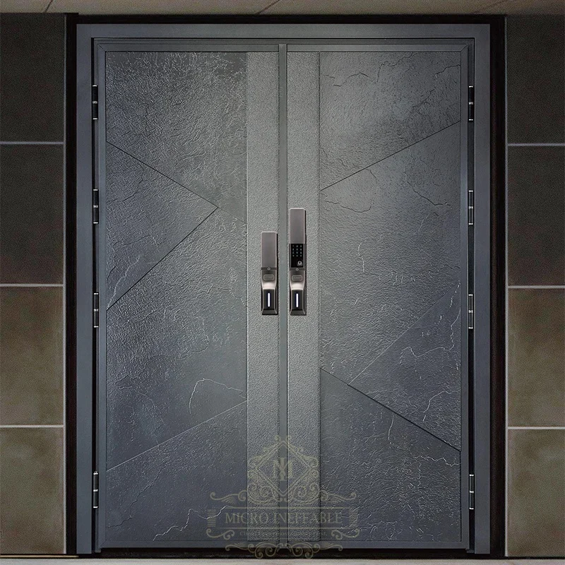 Wholesale Popular Soundproof Waterproof Entrance 304 Stainless Steel Durable Security Door Metal Double Door