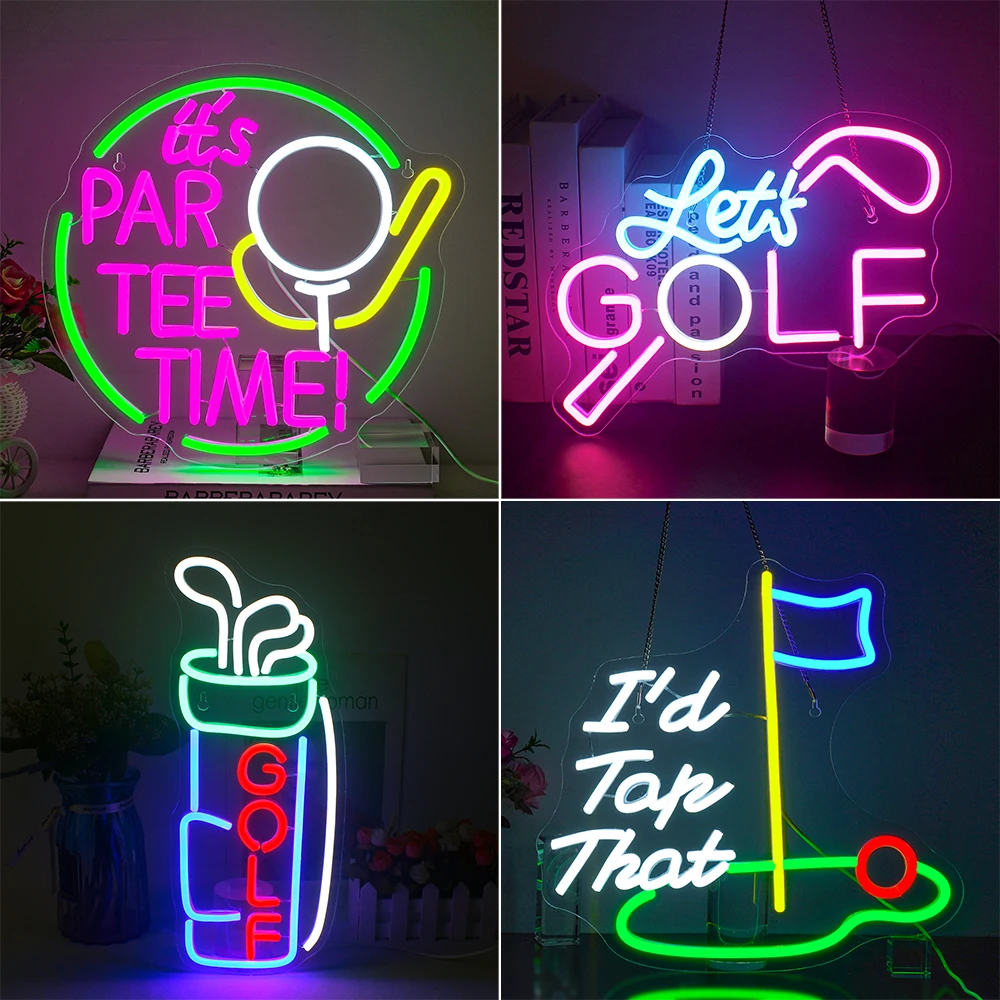 

Golf Theme Neon Sign For Wall Decor Dimmable Led Lights USB Powered Neon Golf Signs For Golf Club Bar Home Shop Party Pub Hotels