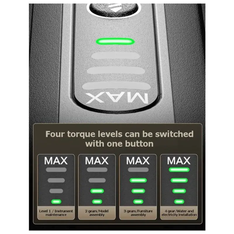 BMBY-Electrical Screwdriver Set For SMART Cordless Electric Screwdrivers Four-Speed Adjustable + 10-Piece Set Of Bits And