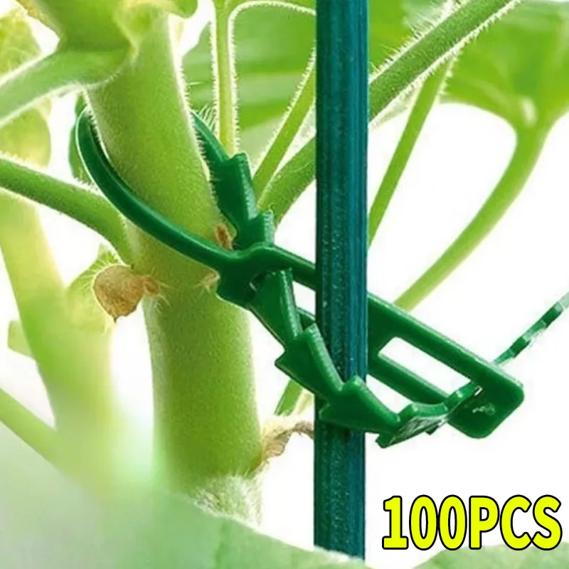 

100pcs Reusable Garden Cable Ties Plant Vine Tree Shrubs Support Fastener Locking Nylon Adjustable Zipper Cables Ties Tools