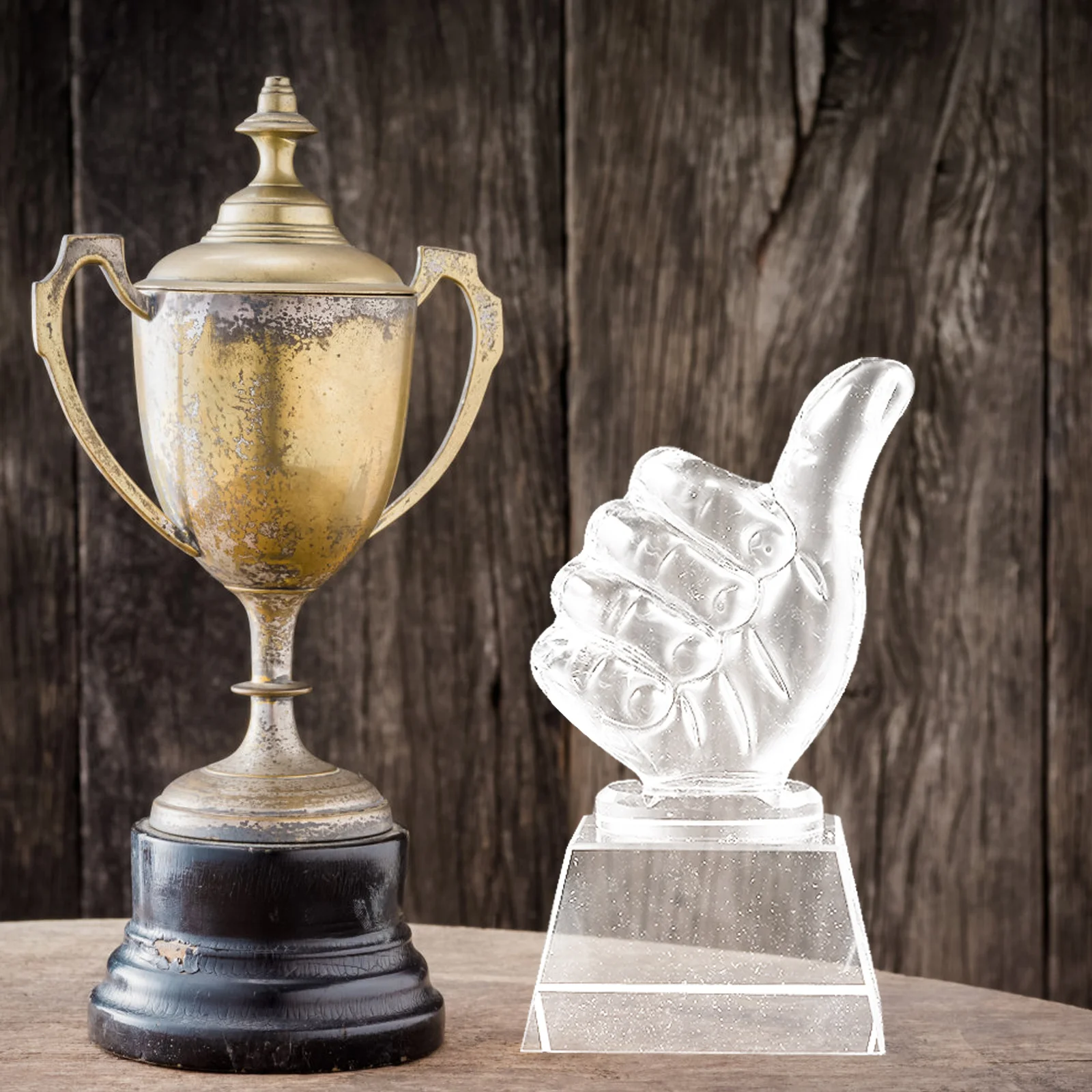 

Plastic Trophy Kids Thumb Shaped Award Cup Football Basketball Trophy Decor Dance Competition Gift Kindergarten Decor