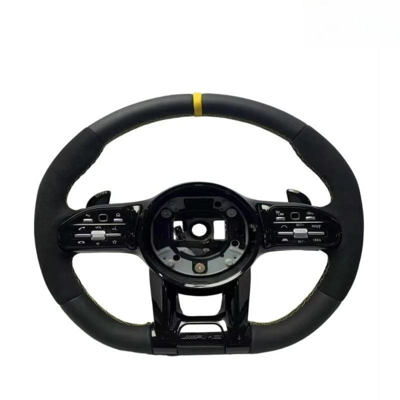 red  material, with OLED buttons, sporty carbon fiber steering wheel for  W204 W205 W211 W212 W213 2005-2021