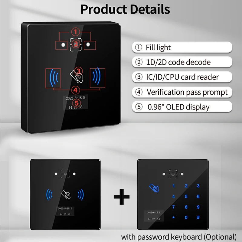 Multi-user Waterproof Access Control Card Solution Commercial Door Entry Blue Tooth Rfid Card Readers For Building Access