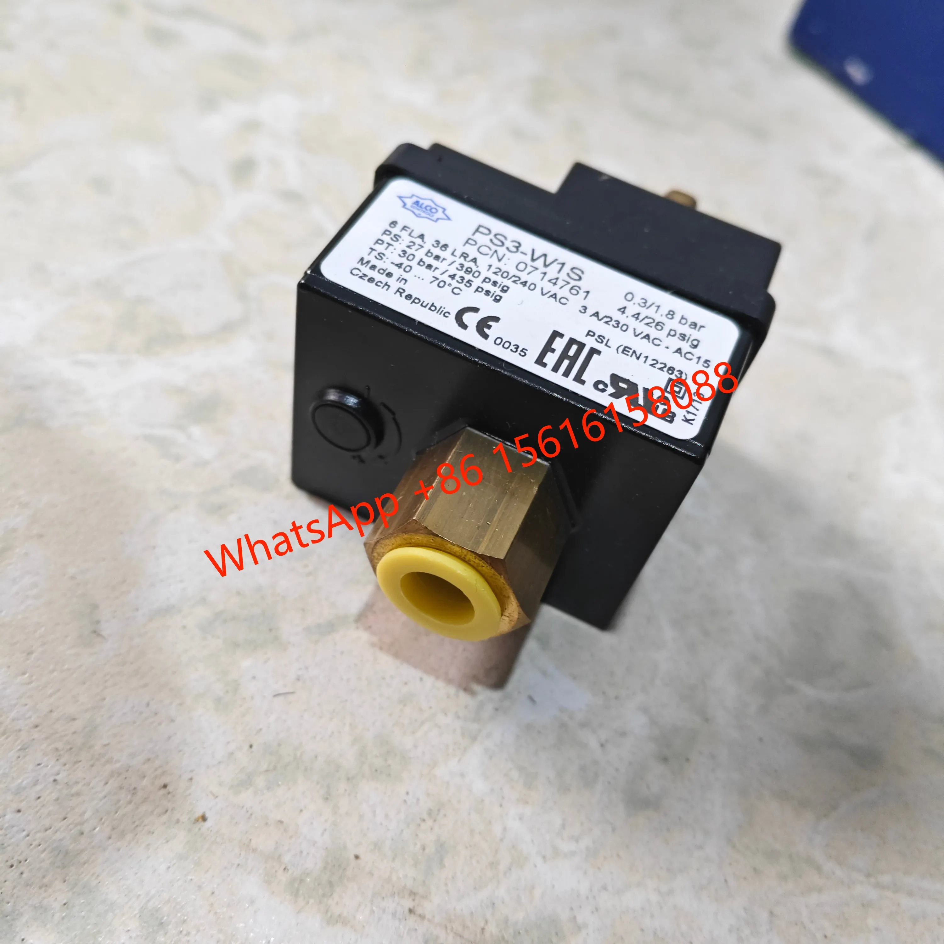 PS3-W1S 0.3/1.8bar ALCO pressure switch PCN:0714761  2/3.5bar PCN:0714761