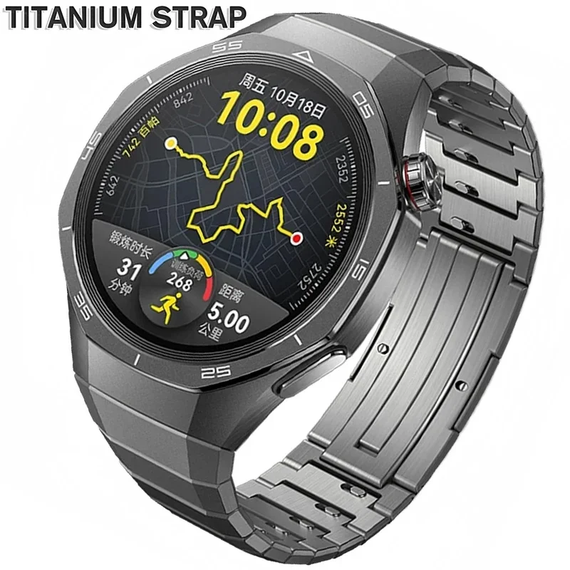 No Gaps Luxury Titanium Alloy Strap for Huawei Watch GT 5 Pro 46mm Metal Bracelet for Huawei Watch GT5 Pro Business Band Correa