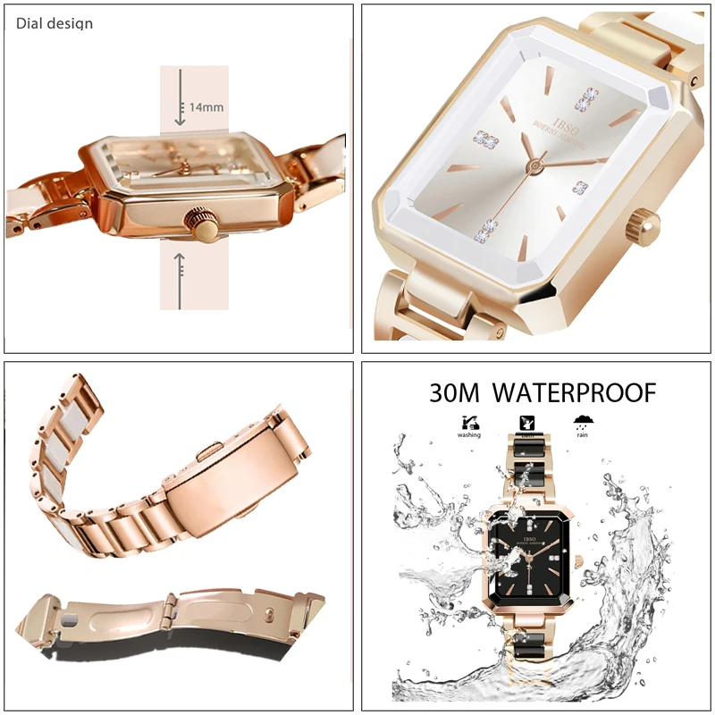 Luxury Brand Women Watch Rectangular Original Waterproof Exquisite Quartz Handwatch Female Retro Ladies Wristwatches Trend 2024