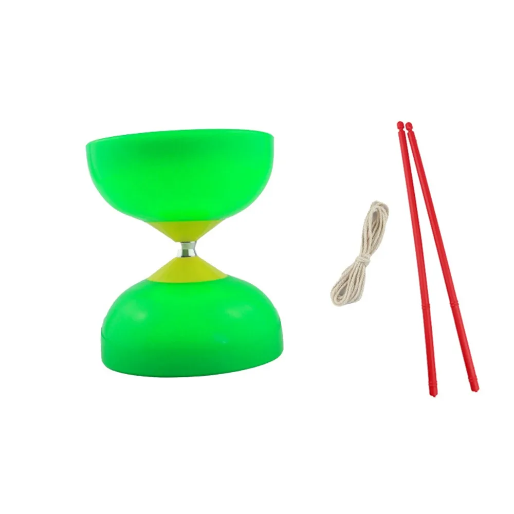 Portable Leather Chinese Diabolo Soft Bowl Shape Chinese Yoyo Diabolo Set Thicken Diabolo Entertainment Supplies
