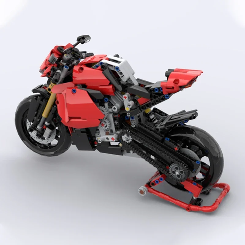 843pcs Ducatis Panigale V4 R Motorcycle Upgrade Model Building Blocks Kit Superbike Building Blocks Toys Holiday Gifts