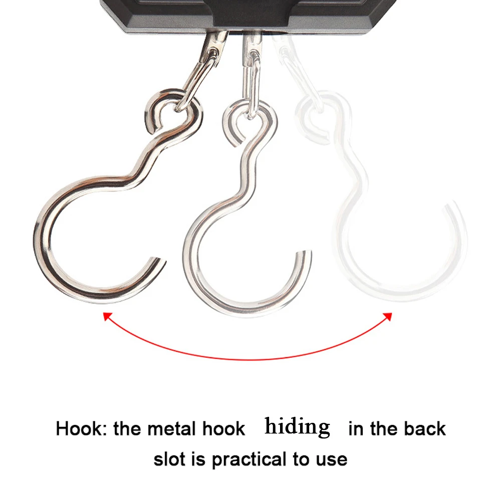 50kg/10g Mini Scale Electronic For Fishing Luggage Travel Weighting LCD Steelyard Portable Digital Kitchen Hanging Scales