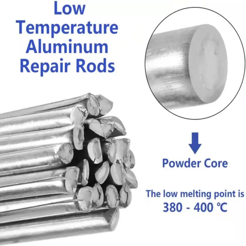 Low Temperature Easy Melt Aluminum Universal Welding Rod Cored Wire Rod Solder No Need Solder Powder Weld Bar for Propane Torch