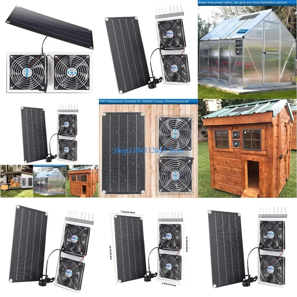 

Y6GD Solar plate Powered Fan Air Extractors Replacement Ventilation Solar Shed Fan