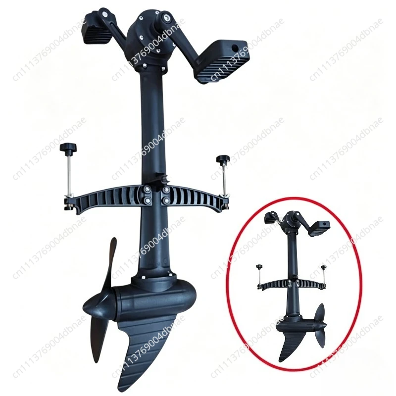 Lightweight plastic kayak pedal system - forward/reverse pedal control for changing fins