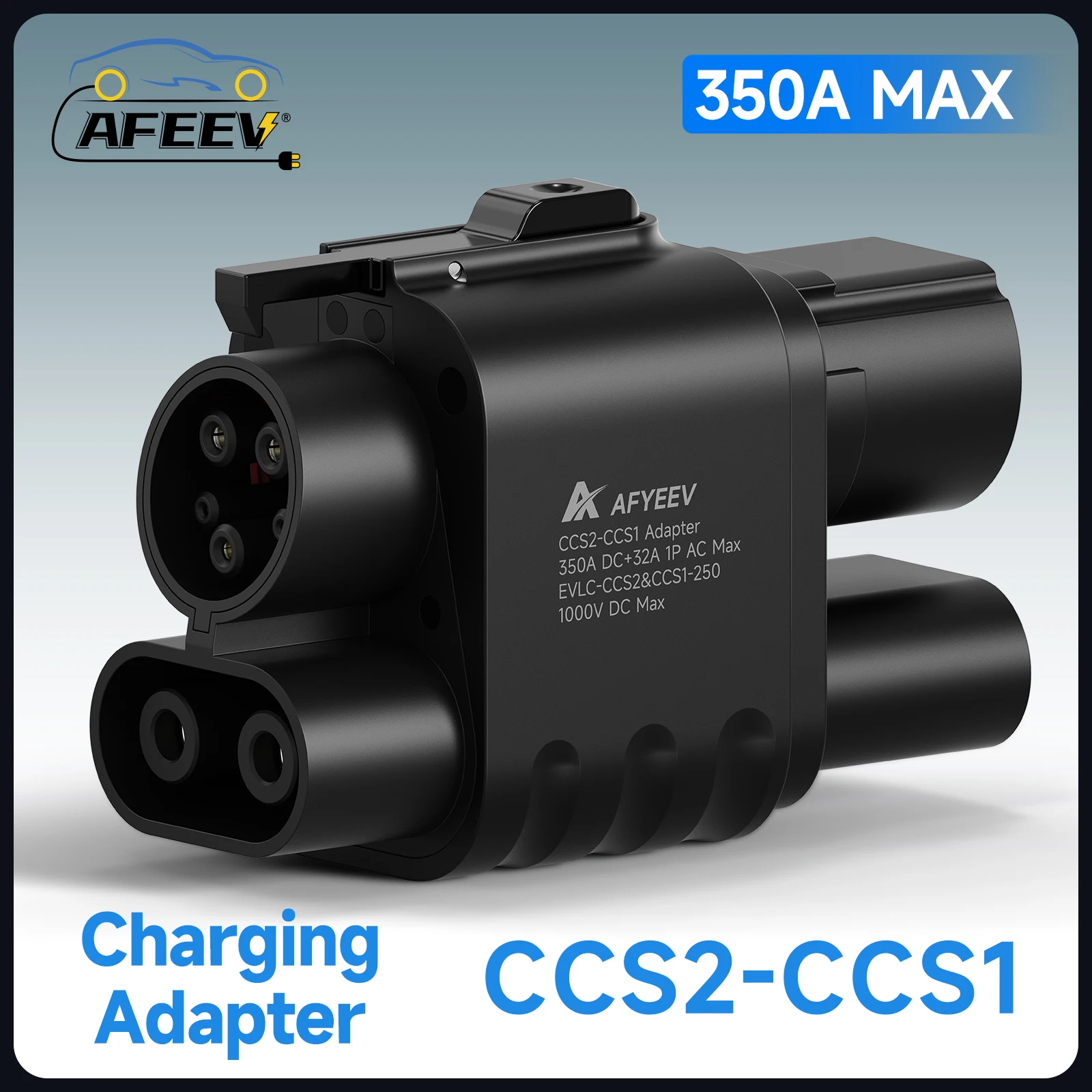 AFEEV CCS2 to CCS1 Adapter 350A 350kW from CCS2 to CCS1 DC+AC EVSE Charger DC 1000V fit for CCS2 Portable EV Charger