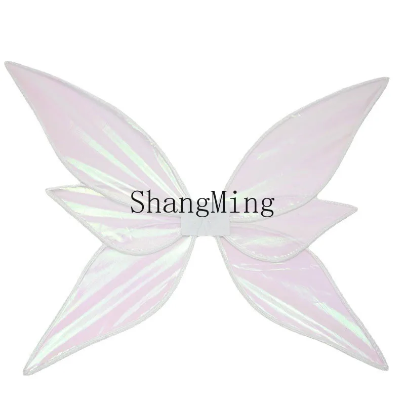 

DSA Festival Party Makeup Costume Performance Props Angel Wings Colorful Transparent Wings