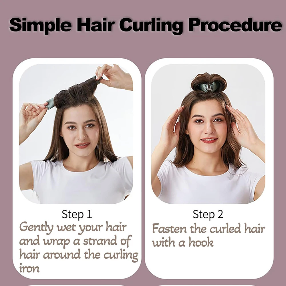 Soft Flexi Heatless Hair Curlers Curling Rod Headband No Heat Hair Rollers Lazy Curls with Hook Sleeping Rods Hair Styling Tools