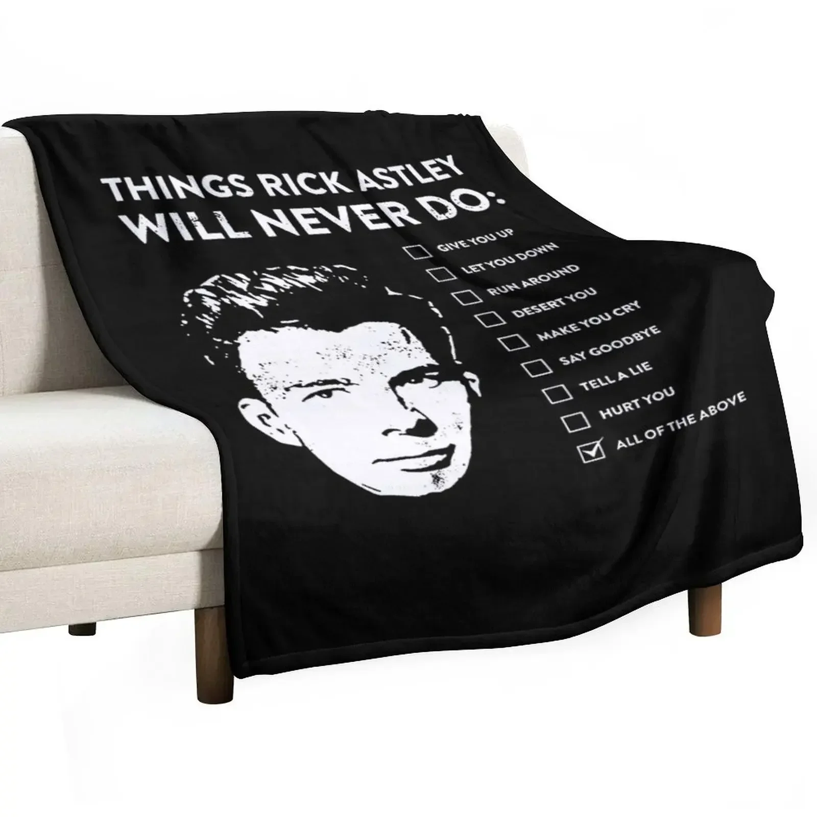 Things rick astley will never do Throw Blanket Decorative Sofa Bed covers Blankets Sofas Of Decoration For Sofa Thin Blankets