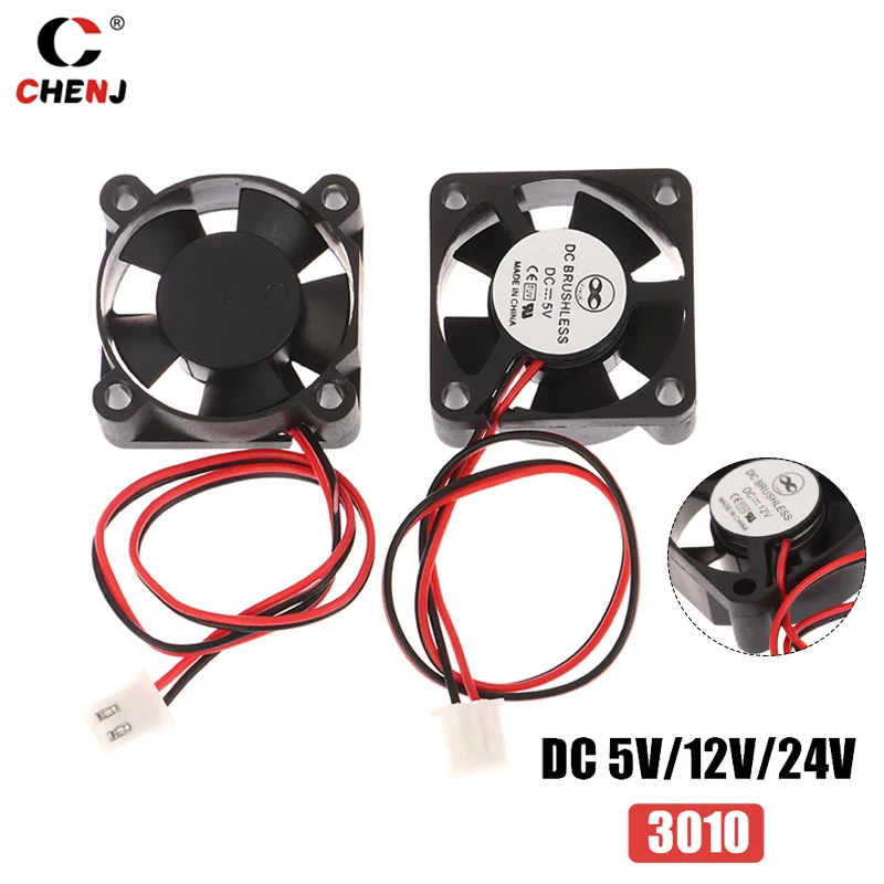 3010 Fan 30MM 30x30x10MM DC 5V 12V 24V 2Pin Cooler Small Cooling Fan DIY Printer For J-head Hotend For 3D Pinter Parts