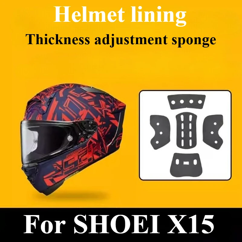 Для SHOEI X15 подкладка для шлема, неразрушающая регулировочная губка для установки, аксессуары для мотоциклетного шлема