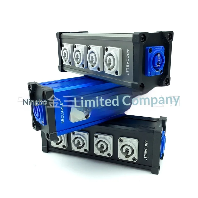 Stage 4-way 16A Power Distribution Box for LED Par Light Beam Light Lighting Box