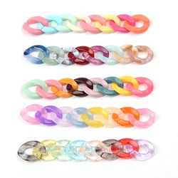 50 Pieces 16 * 22mm Plastic Open Loop Chain Insert Ring Can Be Disassembled DIY Makes Necklaces, Bracelets, Clothing Accessories