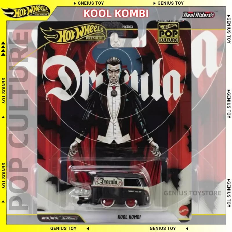 

Коллекционная модель автомобиля Hot Wheels Premium 2026 Pop Culture Dracula Kool Kombi, масштаб 1:64, литой металлический корпус, игрушка-подарок