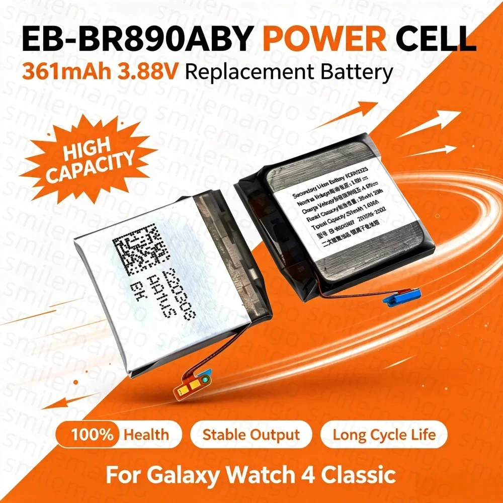 1-10PCS NEW Battery EB-BR880ABY For Galaxy Watch 4 40mm/42mm R865U EB-BR890ABY For Galaxy Watch 4 44mm/46mm R870 SM-R875U