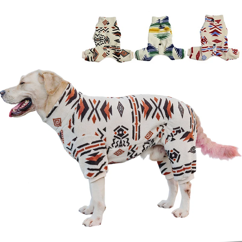 

M-5XL Dog Pajamas for Small Medium Large Dogs, Soft Fleece Turtleneck Dog Jumpsuit Onesie, Thicken Warm Winter Dog Clothes