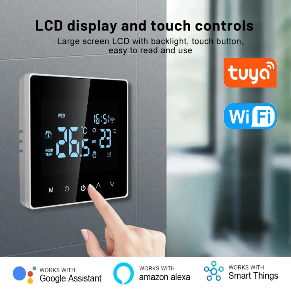 

Термостат для подогрева воды и газового котла Tuya, Wi-Fi, 220 В