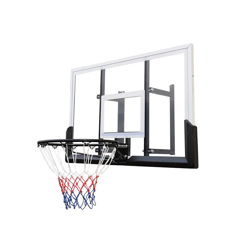 Высококачественная портативная баскетбольная подставка для ПК 122 х 82 см, обруч для взрослых, стандартное спортивное оборудование для занятий спортом на открытом воздухе, настенное крепление