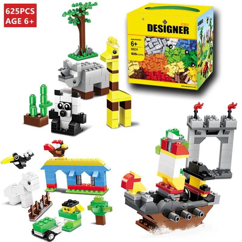 625PCS DIY Creative Building Blocks Classic Juguete Bulk Sets City DIY Bricks Friends Enlighten Educational Toys For Children