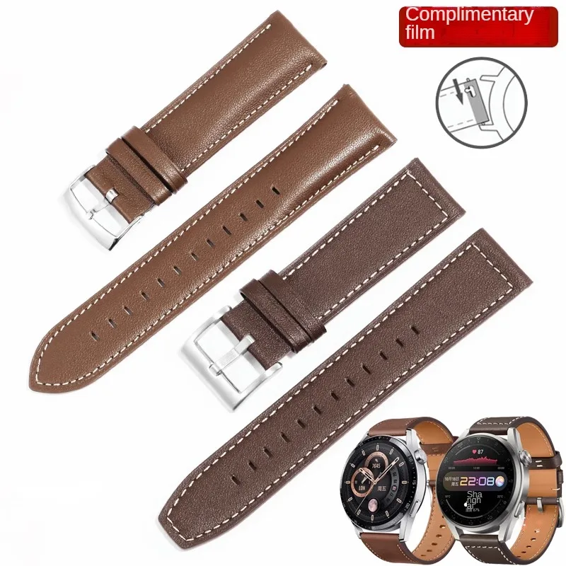 Genuine Leather Watch Strap Substitute Watch 3 Pro/GT3/2 Series Men's And Women's Soft Cowhide Watchband 20/22mm