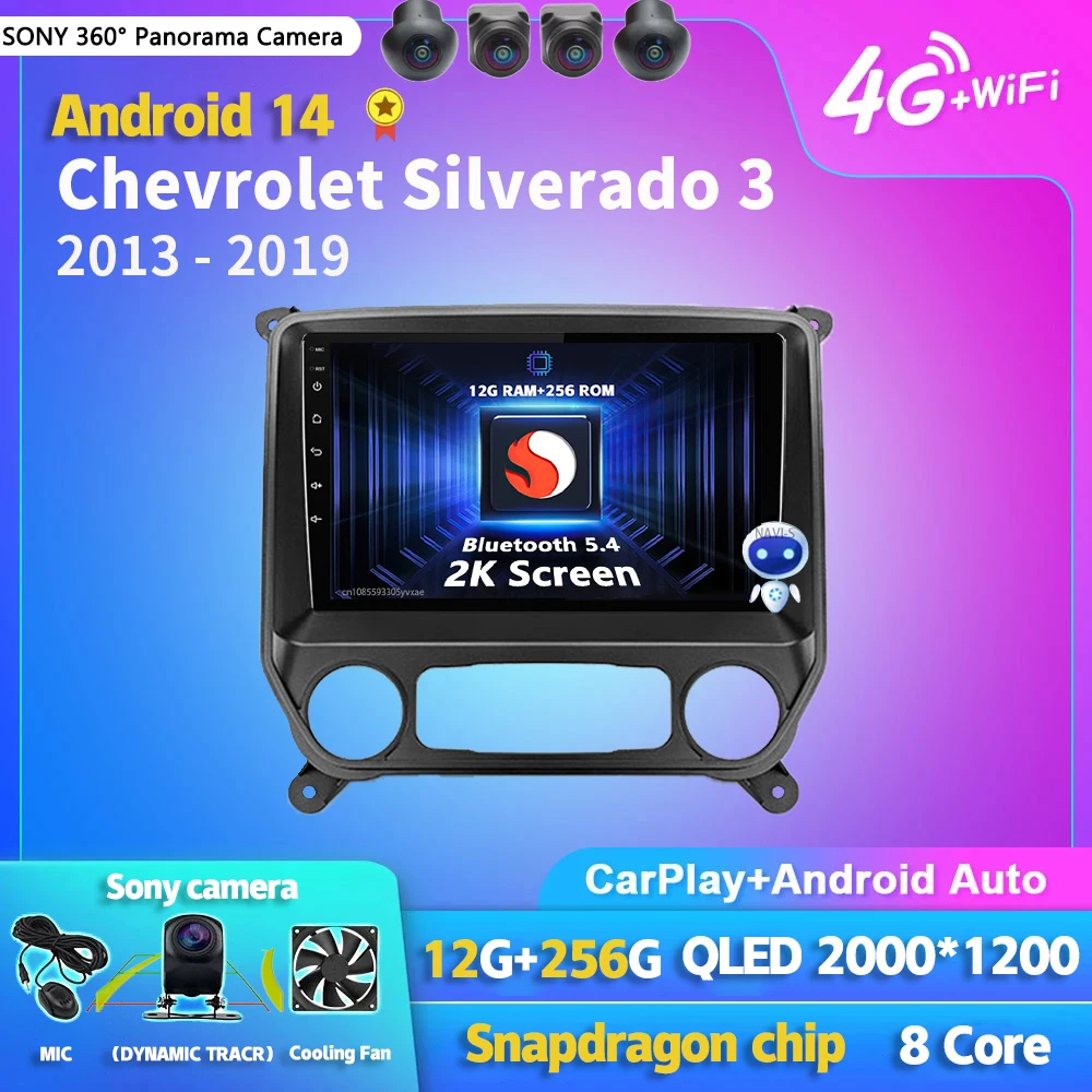 

Android 14 Carplay Auto Car Radio Multimedia Player For Chevrolet Silverado 3 GMTK2 2013 - 2019 E53 X5 M5 Autoradio Stereo 2 din