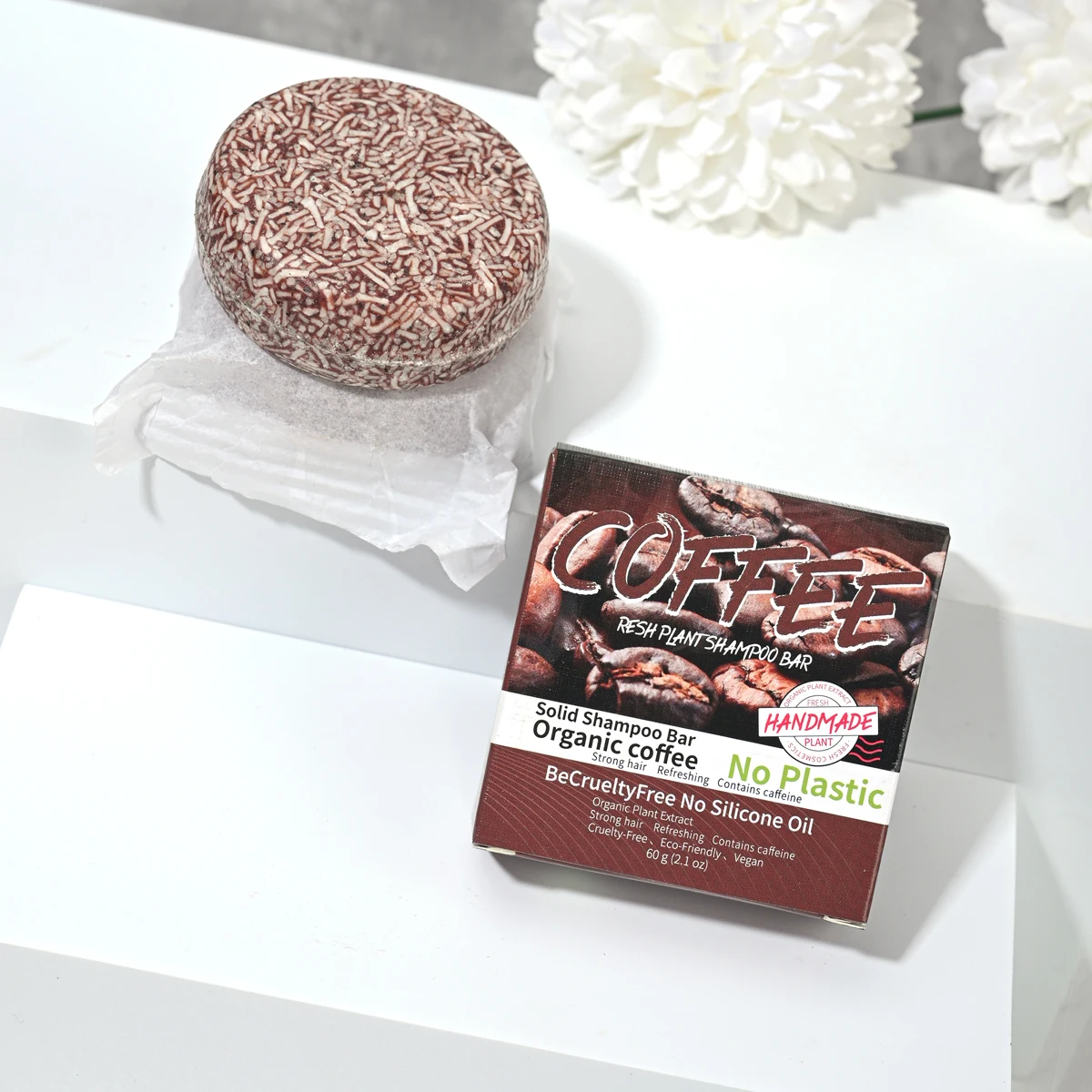 J + 60 جرام شامبو قهوة صلب مرطب للتنظيف وإزالة التلوث والتحكم في الزيوت وإزالة القشرة وصابون العناية بالشعر