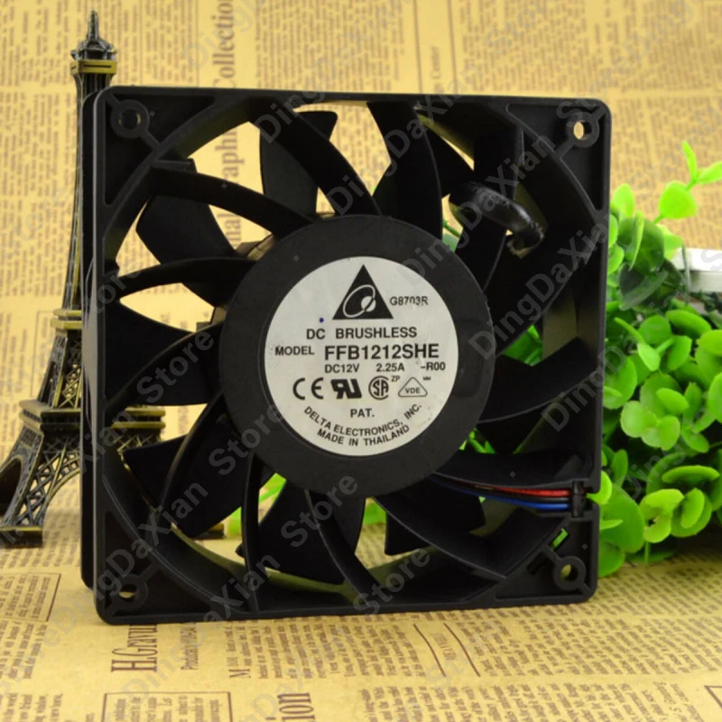 X 1PCS For DELTA FFB1212SHE | 12V 2.25A | 12CM | High Air Volume Chassis Cooling Fan