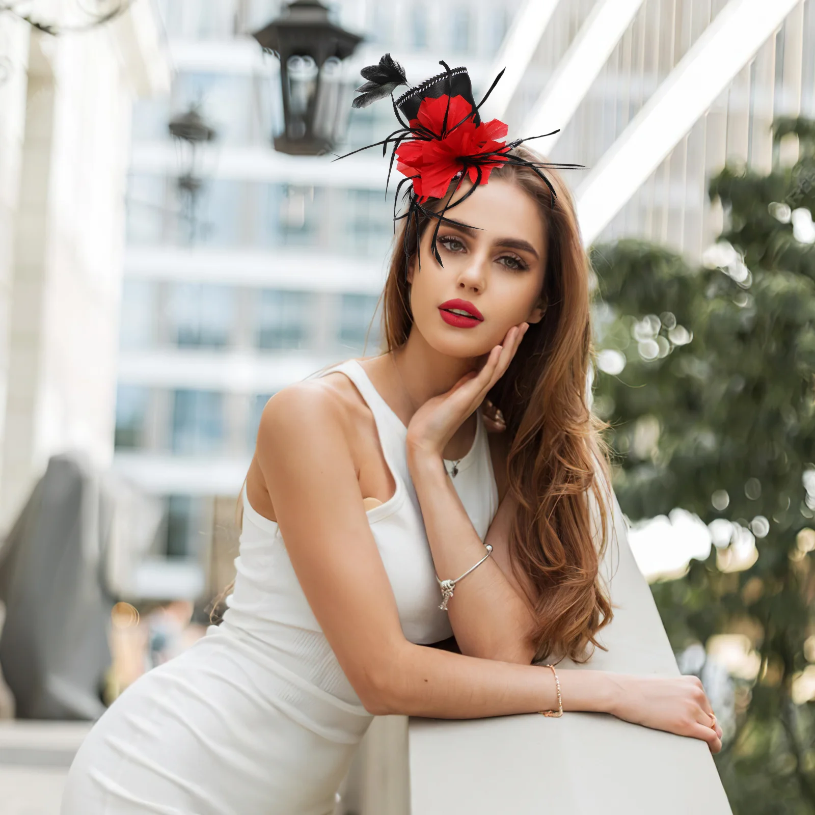 

Top Hat Headband Women Fashionable Lightweight Comfortable Exquisite Craftsmanship Versatile Occasions Top Hat Headband