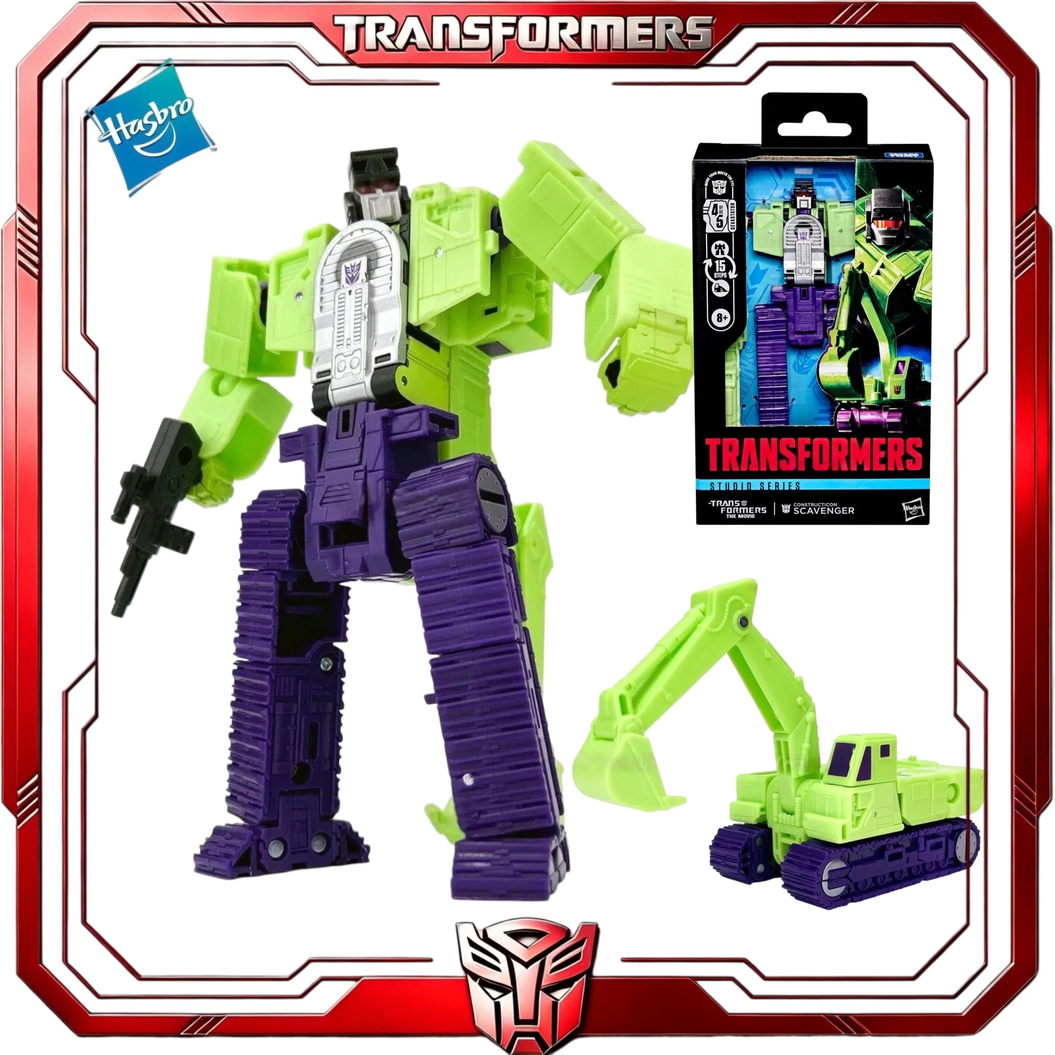 En stock, Transformers Studio Series Scavenger, figura de acción coleccionable de Hasbro, juguete de regalo para amantes de los hobbies