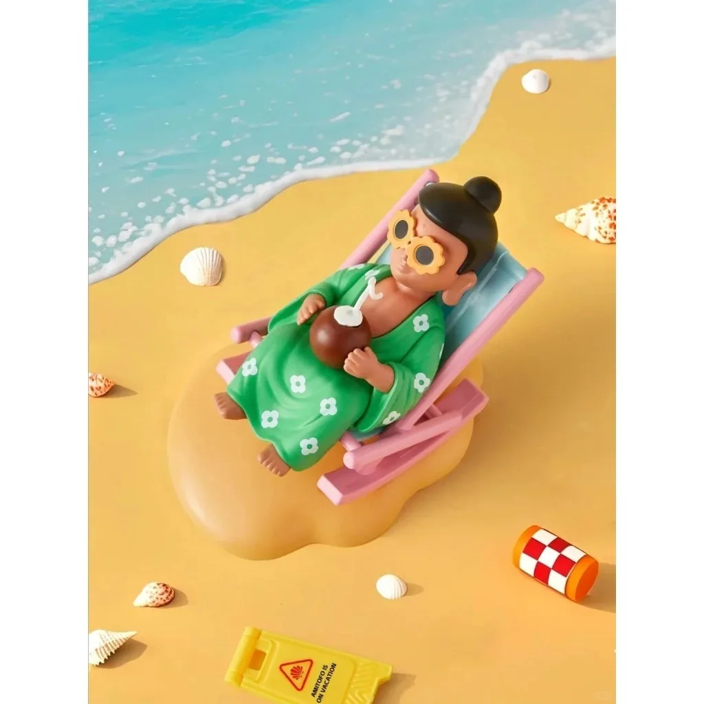 Genuine New Amitofo V2 Fo U City Walk Series Blind Box Fashion Play Tabletop Decor Figurine Doll Mystery Box Toy Friend Gift