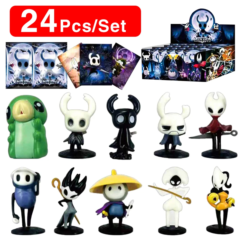 24-teiliges Set Hollow Knight Anime-Figuren, Hollow Knight Blind Box PVC-Spielfiguren, Sammelbare Modellfiguren