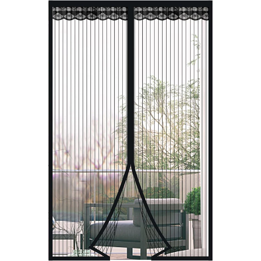 Magnetic Screen Door Curtain Mosquito and Insect-Proof Mesh Door Curtain Magnetic Sealing Device for Window and Door Screens