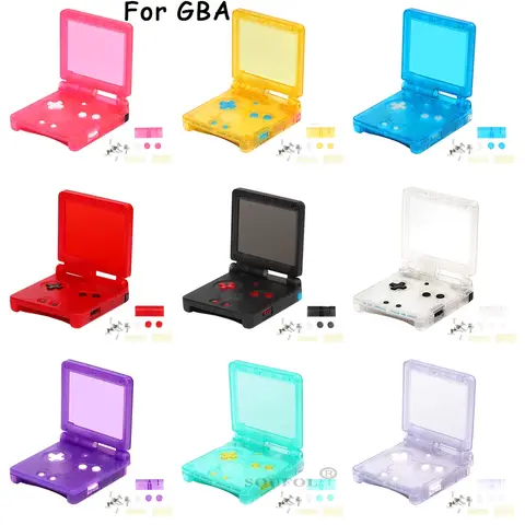 For GameBoy Advance SP Transparent Replacement Housing Shell For GBA SP Case Cover Accessories