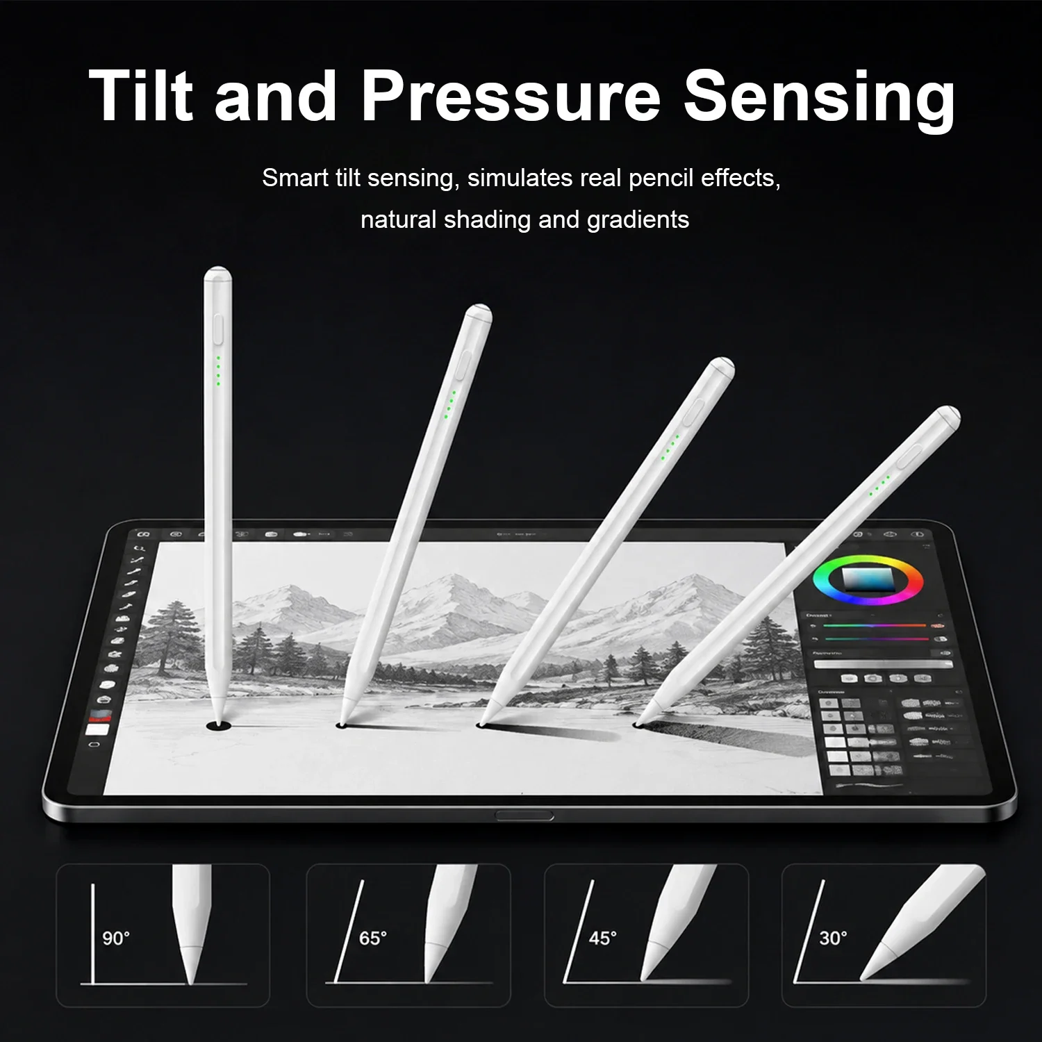 For Apple iPad Stylus Pencil 2026 Air 11 13 M3 4 5 A16 11th Pro 12.9 M4 M5 Pens 10th Gen Mini 6 7 With Palm Rejection Touch Pen