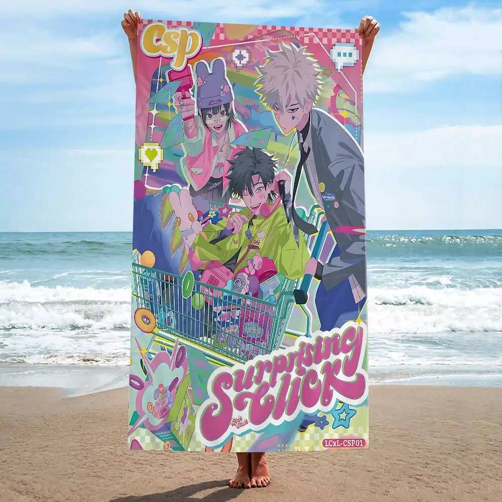 Link Click Anime Big Microfiber Beach Towels Quick Dry Towel Sand Beach Towels Pool Towel for Travel Swim Pool Yoga